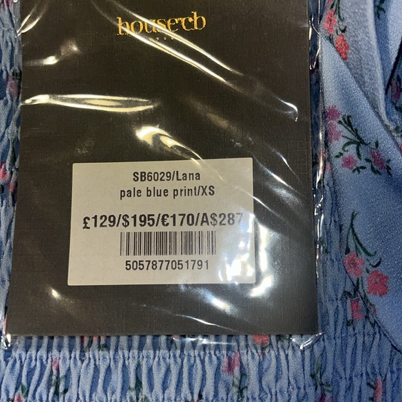 House of CB Lana Blue Floral Shirred Jumpsuit - Picture 5 of 6